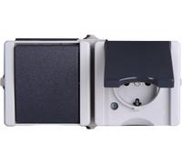 Kopp 139456006 1 pièce Gamme d'interrupteurs pour pièce humide complet Interrupteur et prise proAQA gris 1 pc(s)