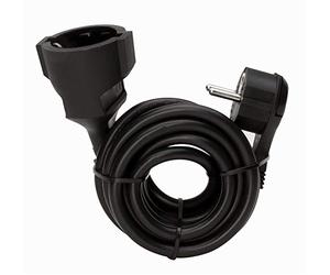 Kopp 143705086 Rallonge électrique avec fiche Plate de Terre Noir 5 m