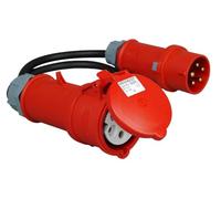 Kopp 147504007 Câble adaptateur CEE à fiche CEE 16 A et attelage 32 A