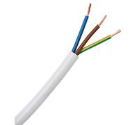 Kopp 151605844 Câble gainé H03VV-F 3 x 0.75 mm² blanc 5 m
