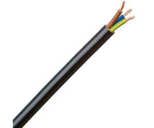 Kopp 153705007 Ligne électrique gainée H05 VV-F 3G Noir 1,5 mm² x 5 m
