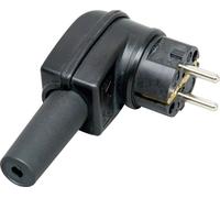 Kopp 178216054 Fiche coudée à contact de protection PA, caoutchouc 230 V noir IP44