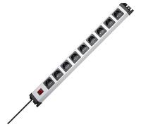 Kopp 227020018 Powerversal Multiprise 9 prises type F avec interrupteur éclairé IP 20 Noir G