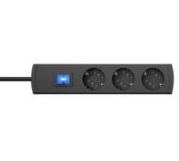 KOPP 234005013 Multiprise avec interrupteur 3x anthracite contact de protection
