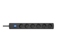 KOPP 234205019 Multiprise avec interrupteur 6x anthracite contact de protection