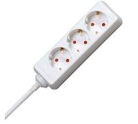 Kopp 3-fach multiprise, avec 45° gedrehten Töpfen, 3m Zuleitung H05VV-F3G1,5mm², 16A, 250V
