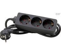 Kopp 3-Way Black Matte Socket With Ground Plug 1 - 128615005 [20 Pieces]