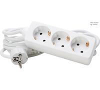Kopp 3-Way White Table Socket With 3 Meter Cord - 128688650 [10 Mètres]
