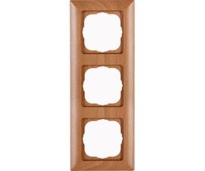 Kopp 306731008 Cadre de Finition Triple en hêtre Couleur hêtre