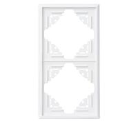 Kopp 309213066 Malta Cadre pour 2 Prises murales Montage Vertical ou Horizontal Arctique