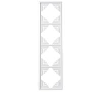 Kopp 309413062 Malta Cadre pour 4 prises murales Montage vertical ou horizontal Arctique