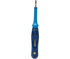 Kopp 324240001 PAN2000 Testeur de tension unipolaire avec écran LCD et lampe néon 12-230 VAC, 12-48 VDC, CAT II 300 V, bleu