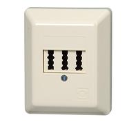 Kopp 33369396 Prise TAE 2 x 6/6p avec code NFF Blanc