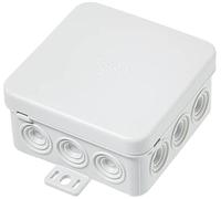 Kopp 340604504 Lot de 10 boîtes de dérivation apparentes pour pièces humides sans bornier IP 54, Blanc