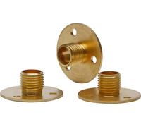 Kopp 344801082 Lot de 3 supports pour douilles de lampe en métal, E14 et E27, dans un sac, couleur laiton