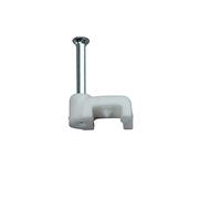 Kopp 346301089 Câble Clips pour 2 Fils Flachlitze (Nyfaz avec Ongles 25 mm Lot de 50, Blanc)