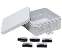 Kopp 347110004 Lot de 10 boîtes de dérivation pour pièces humides IP 54 85 x 85 x 40 mm avec bornes enfichables 5 Broches