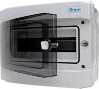 Kopp 353811047 Répartiteur pour pièces humides avec porte 1 rangée pour 12 pôles Gris/noir