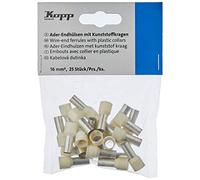 Kopp 354415095 Lot de 25 Embouts de câble avec col en Plastique 16 mm² Ivoire