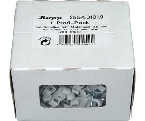 Kopp 355401019 Cavalier 355401019 Plage de Ø du faisceau 7 à 11 mm gris 200 pc(s)