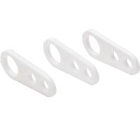 Kopp 370113087 Crochet de suspension, disque à trois trous, en plastique, lot de 3, couleur : blanc