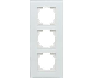 Kopp 405508000 HK07 Cadre de Finition Triple en Verre Blanc
