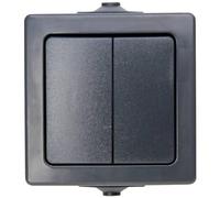 Kopp 565515009 Nautic Interrupteur à encastrer en saillie pour pièce Humide 250 V (10A) IP44 Anthracite