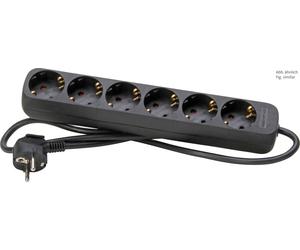 Kopp 6-Outlet Power Strip With Ground Plug Black 1 Piece - 120615007 [10 Pieces]