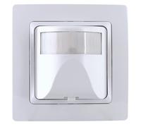 Kopp 808102014 Interrupteur de Mouvement, InfraControl 180 degrés, Appareil Complet, y Compris Cadre de Protection unidirectionnel (Design Paris), UP, IP20, Appareil à 2 Fils, Blanc