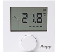 Kopp 831003054 Lot de 4 thermostats sans Fil pour Chauffage au Sol Blanc Pur