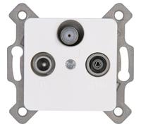 Kopp 915813089 Prise d'antenne TV/RF/SAT Europe blanc arctique