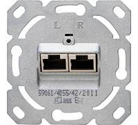 Kopp 920100004 Lot de 10 inserts blindés CAT6 2 x 8 pour section de câble AWG 22 et 23