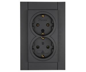 Kopp 929515083 Athenis Plaque pour 2 prises de terre