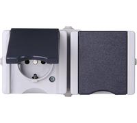 Kopp 950655000 x2 Gamme d'interrupteurs pour pièce humide complet Prise 2P+T avec clapet proAQA 1 pc(s)