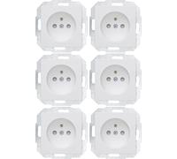 Kopp Athenis BL-M prise terre, Contact de protection central, 1x 6pcs, arctique mat, 956332055