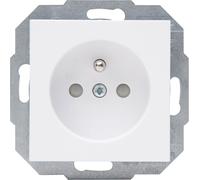 Kopp Athenis BL-M prise terre, Contact de protection central, 1x, arctique mat, 940432086