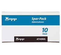 Kopp ATHENIS Lot de 10 cadres de recouvrement simples couleur acier - 86 x 86 x 9,5 mm - Cadre pour prises et interrupteurs - Élégant cadre en plastique mat - Cadre pour interrupteur d'éclairage de