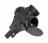 Kopp Base de prise 2P+T 250 V IP44 avec couvercle Noire