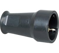 Kopp Black Rubber Contrast Plug IP20 3x1.5mm 16/250V - 180716003 [10 Pieces]