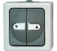 Kopp Blue Electric Bouton-poussoir de stores en saillie pour locaux humides Blocage d'inversion