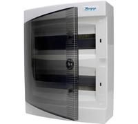 Kopp Boîte de Distribution saillie avec Porte 2 rangées pour 24 poteaux Gris/Noir 350912048