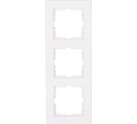 Kopp Cadre de finition 3p. HK07r-blanc 402729008, Bouton + interrupteur, Blanc