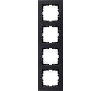 Kopp, Cadre de finition 4 prises HK07 - Couleur : anthracite - 407115004