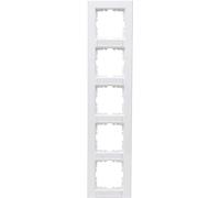 Kopp, Cadre de finition 5 prises HK07, couleur : blanc pur, 407229008