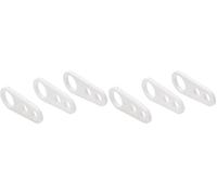 Kopp crochet de suspension/disque à trois trous, plastique, 3 pièces dans un sachet, couleur blanc, 370113087 (Lot de 2)