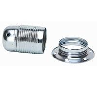 Kopp Douille en métal E27 avec 2 anneaux de support de parasol - Chromé - 212620007