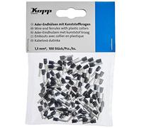 Kopp Embouts de fils avec collerette en plastique, 1,5 mm², contenu 100 pièces, noir, 354410090