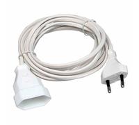 Kopp Euro-Prolongateur Prolongation Câble Électrique 3 M 2X0,75 MM² Blanc Câble