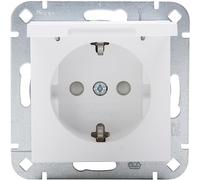 Kopp HK07 Lot de 3 prises de courant avec protection anti-contact élevée Blanc arctique mat