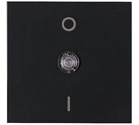 Kopp HK07 Lot de 5 bascules à bascule 2 pôles avec lentille Noir mat